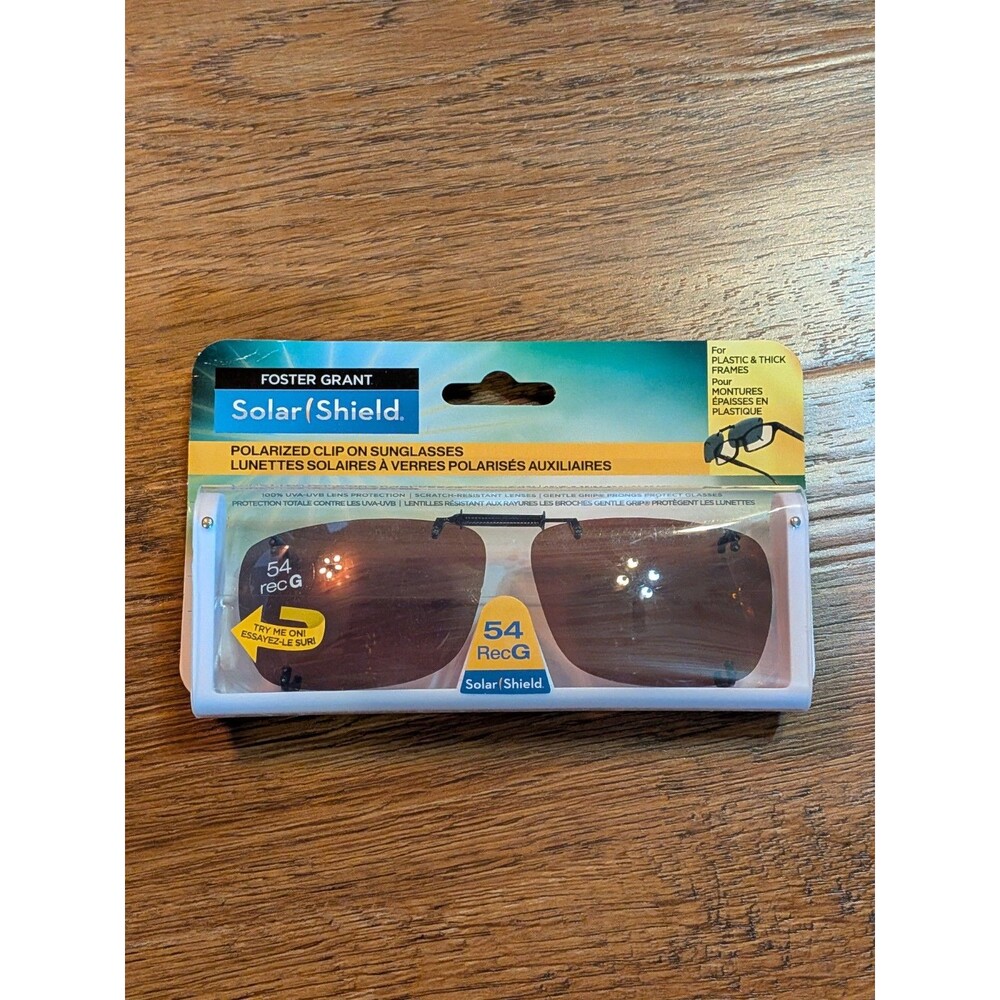 Solar Shield Polarized Clipons 54 RecG Foster Grant Never Opened Brand New